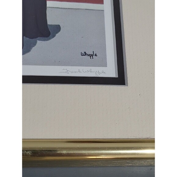 Frank Whipple "Art Appreciation " Signed Print A/P VTG Matted And Gold Frame - Picture 12 of 15